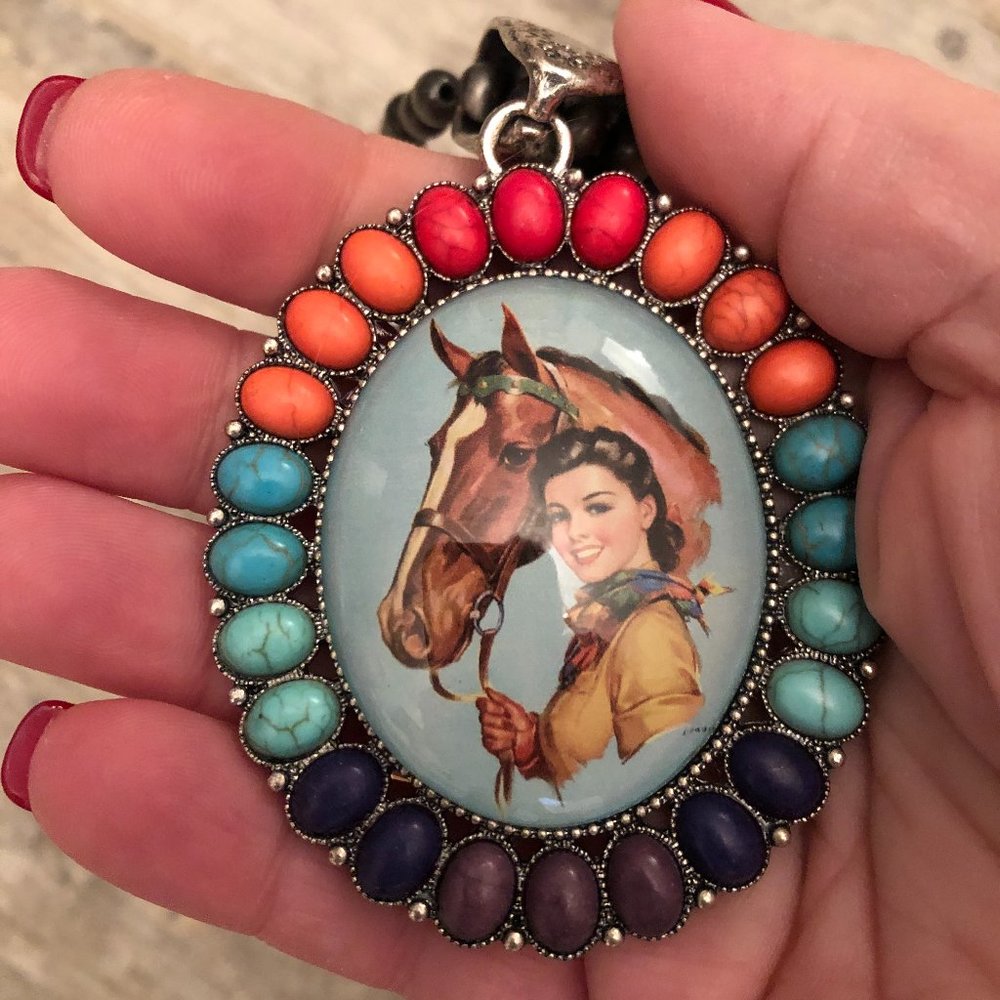 Cowgal 3.75 Pendant Necklace - Picture 2 of 2